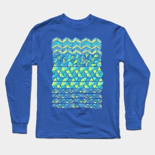 Geometric Patterns - Funky Christmas Long Sleeve T-Shirt